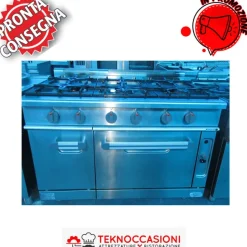Cucina a gas 6 fuochi con forno professionale