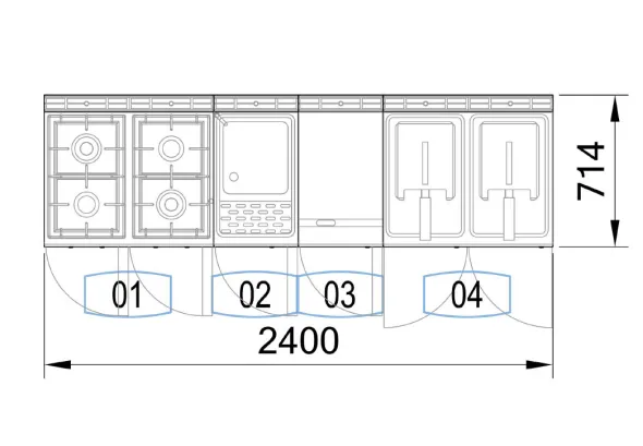 CUCINA COMPLETA BERTOS LINEA 70