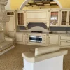 2#8083 Cucina in legno avorio laccato