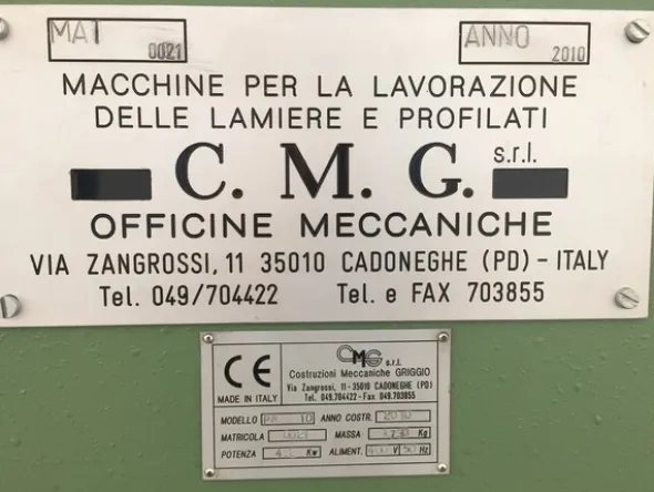 11#7514 Curva Profilati CMG