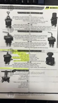 4#9042 Deviatori staccabatterie Iveco e Valvole per spurgo condensa Bosch