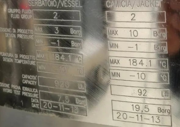 DISSOLUTORE INCAMICIATO TECNINOX 928 LT (SER-211)