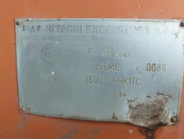 27#7850 EscavatoreFiat Hitachi EX 355