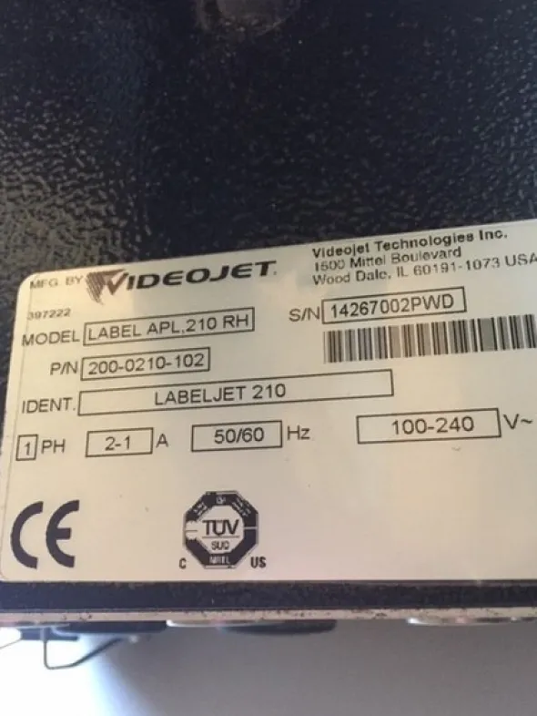 5#6272 Etichettatrice Videojet
