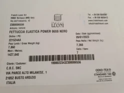 Fettuccia elastica nera 0.6 X 0.8