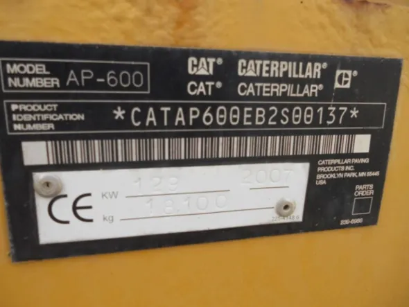 FINISHER CAT AP 600 ANNO 2007
