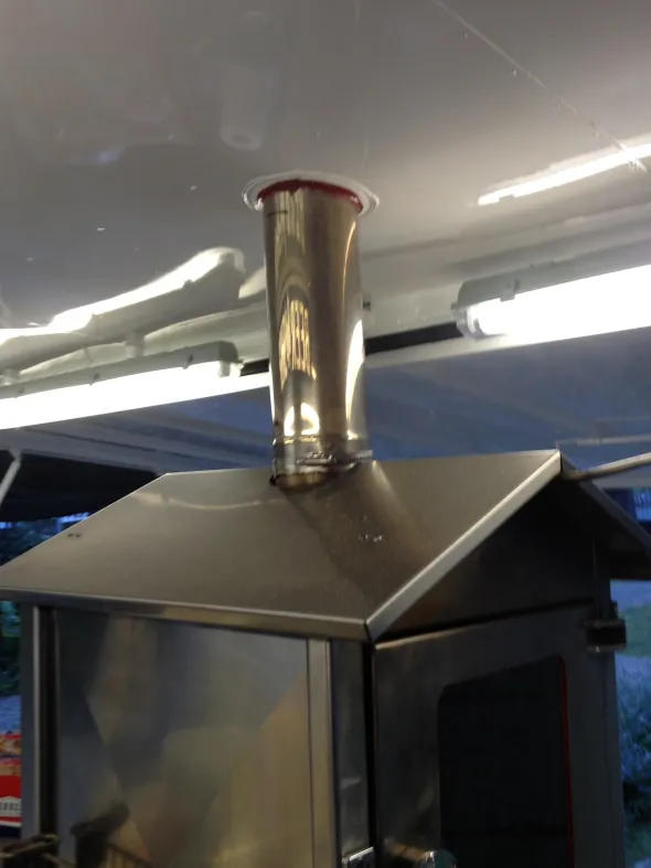 Forno a carbone da interno (barbecue) canna fumaria