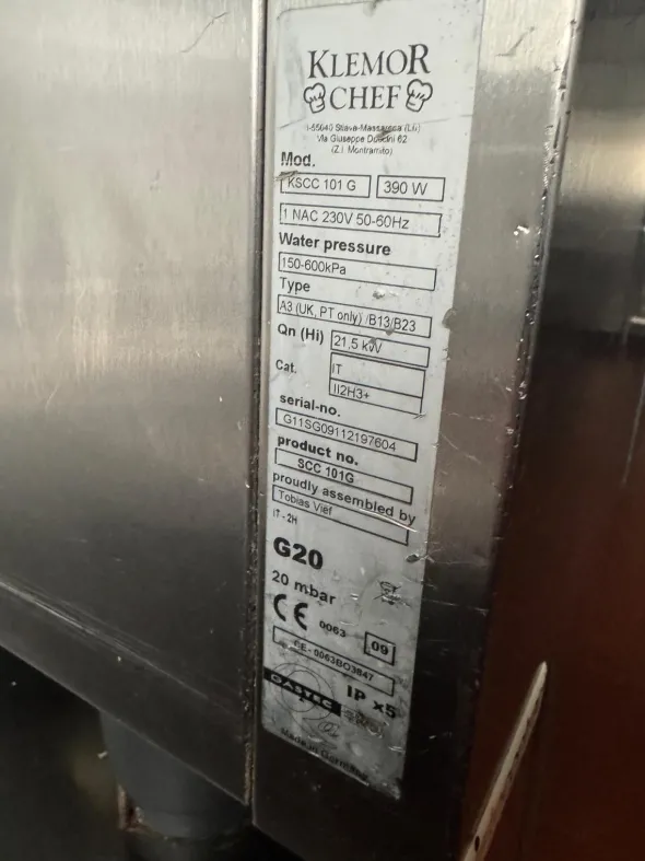 Forno a gas termoventilato klemor chef