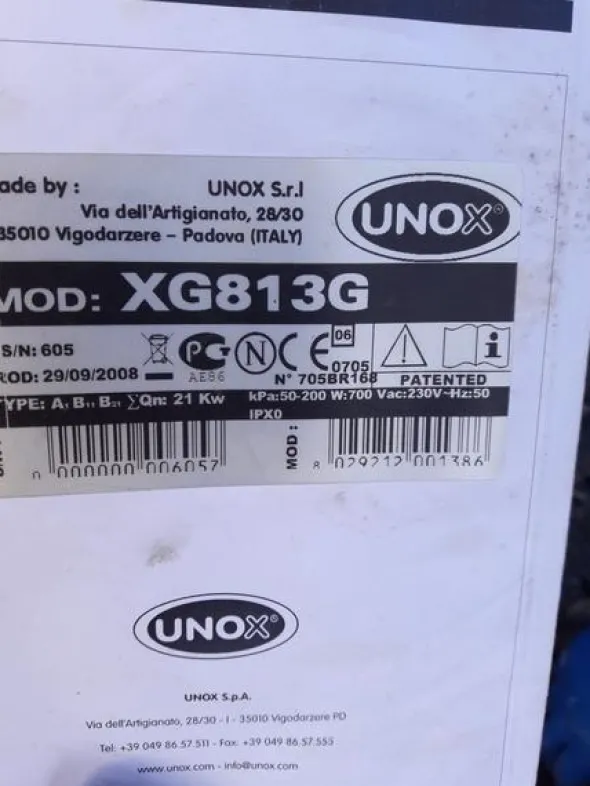 50#4068 Forno a gas Unox XG813