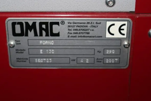 1#4044 Forno di essiccazione Omac e macchinari per lavorazione pelli