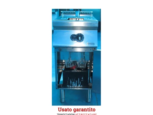 Friggitrice a gas vasca pulita 15 litri Alpeninox