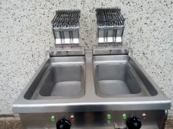Friggitrice due vasche 2x26 litri 8+8kw elettrica