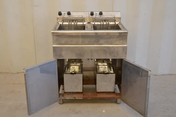 Friggitrice elettrica 2 vasche - 16+16 Lt