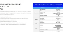 GENERATORE DI OZONO PORTATILE T160