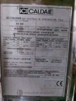 12#8878 Generatore di Vapore Ici Caldaie