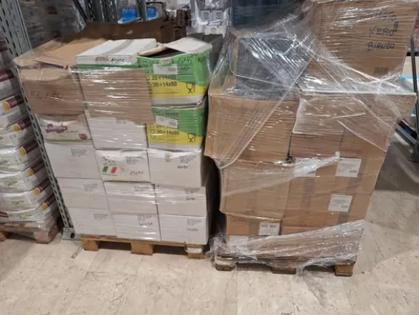 1#8653 Giacenze di imballaggi e packaging e prodotti alimentari