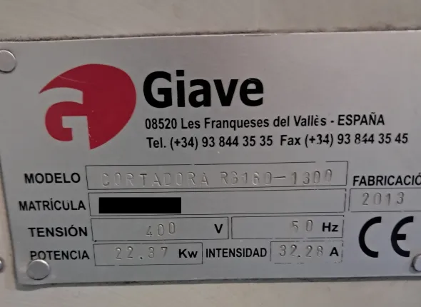 GIAVE RG 160 1300 | Taglia-ribobninatrice (anno 2013)