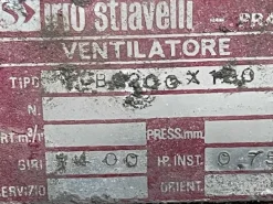 Girante e motore da 0,75 Hp per impianto aspirazione