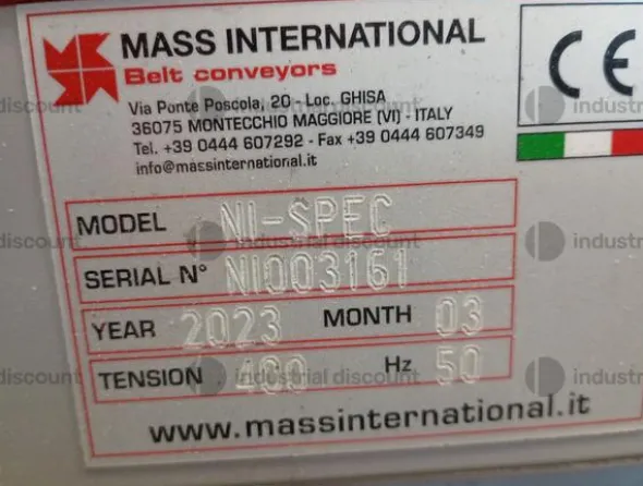 1#10124 Granulatore C.M.G. con nastro trasportatore e impianto di aspirazione