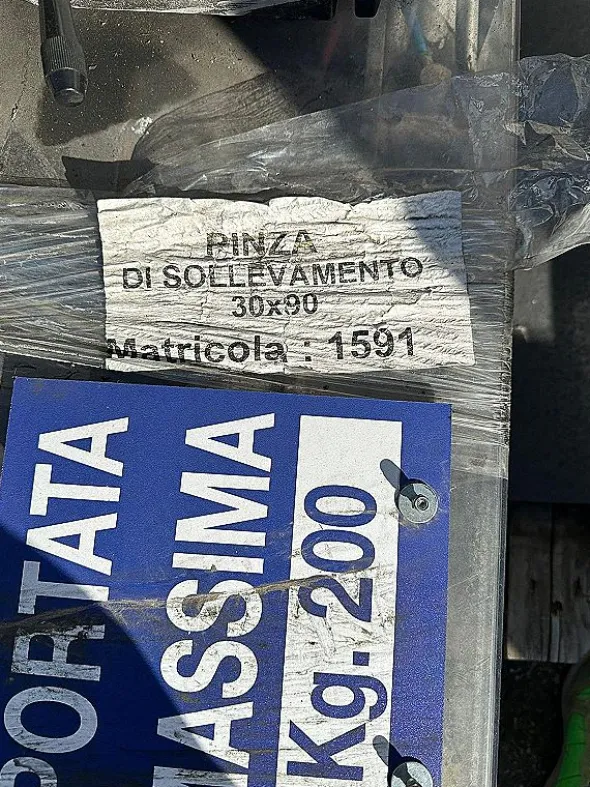 Gru a bandiera con pinza portata 200 kg