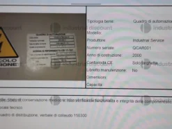 27#9389 Gruppo Frigorifero e trattamento ariaQuadro elettrico di distribuzioneQuadro elettrico di automazione