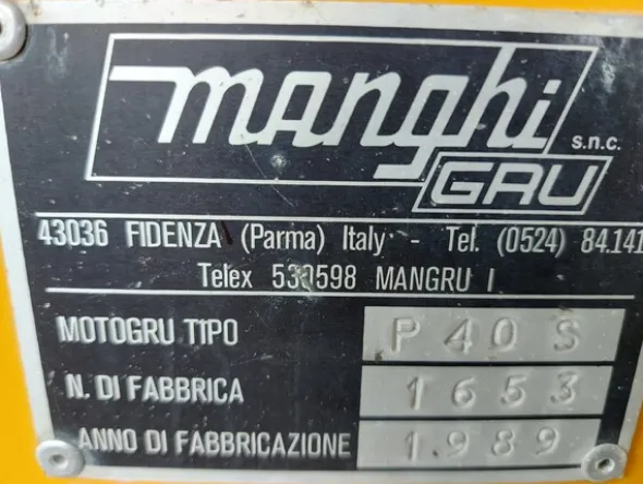 11#7722 Gru su ruote Manchi P40S