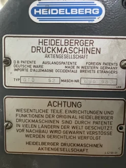 HEIDELBERG GTO 52