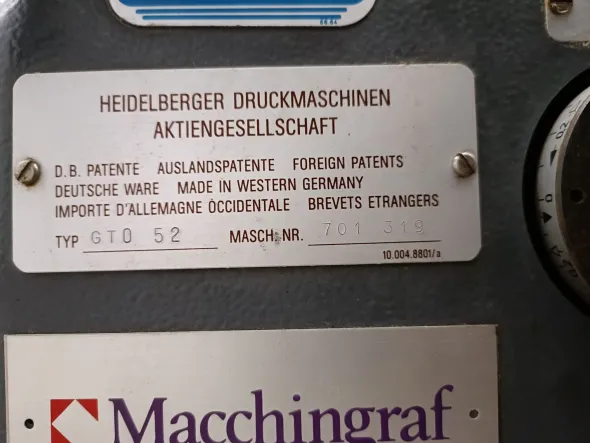 Heidelberg GTO 52 Kompac