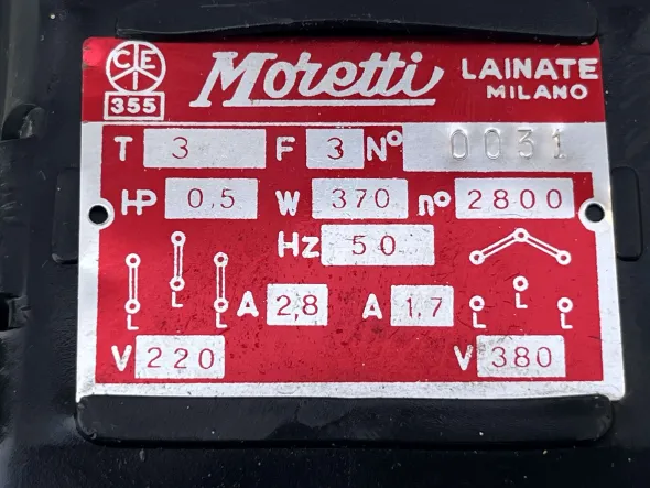 H90 Moretti T3 Motore macchina da Cucire 2800 giri