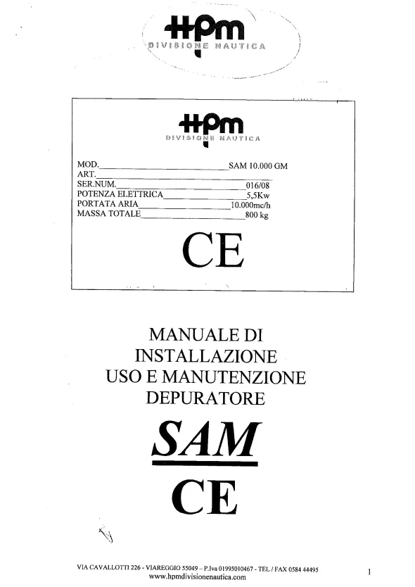 HPM DEPURATORE POLVERI VERNICIATURA SAM