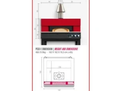 Il forno a gas monocamera per pizze croccanti come cotte a legna
