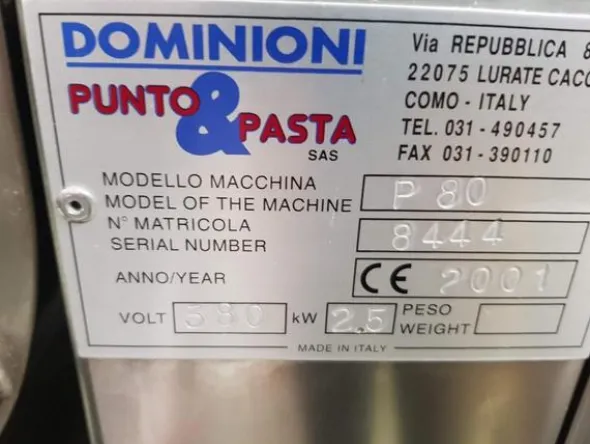 4#4053 Impastatrice e pressa Dominioni