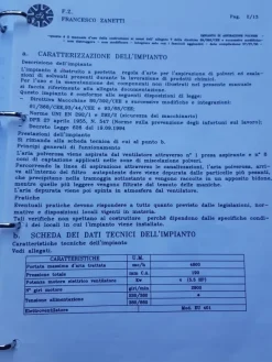 Impianto aspirazione polveri - marca F.Z.