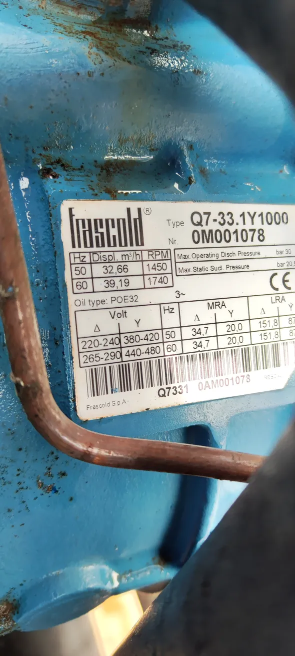 Impianto compressori Frascold