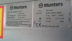 9#4628 Impianto deumidificazione Munters
