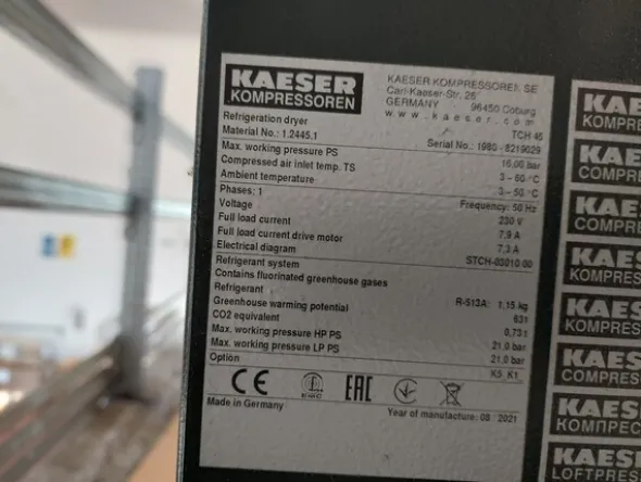 14#7561 Impianto di produzione aria compressa