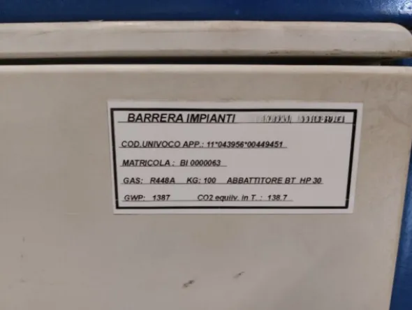 1#79500 Impianto di refrigerazione