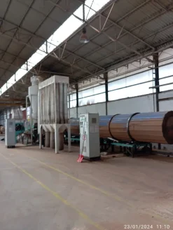 Impianto pellet+robot palletizzatore+insach. autom.