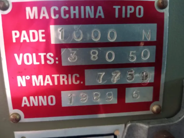 Intesta-fresa-fora PADE 1000/N usata