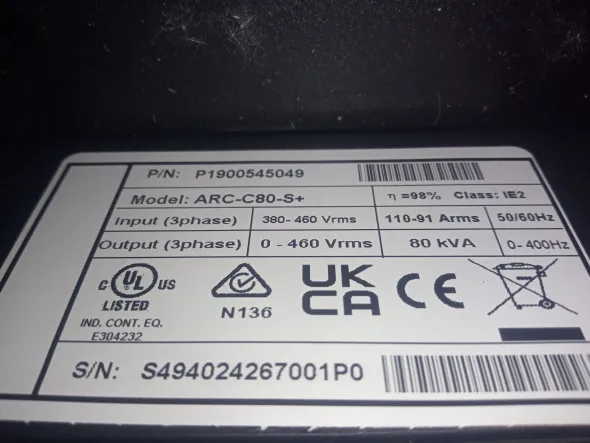 Inverter per compressore 80kva
