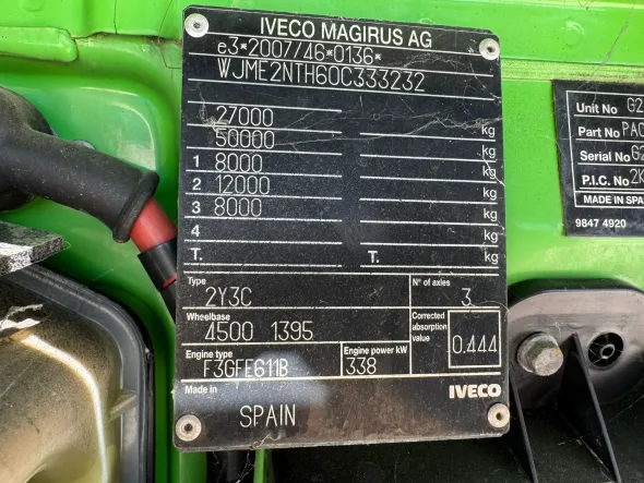 IVECO STRALIS 460 TETTO BASSO EURO 6 1° ASSE 8 TON