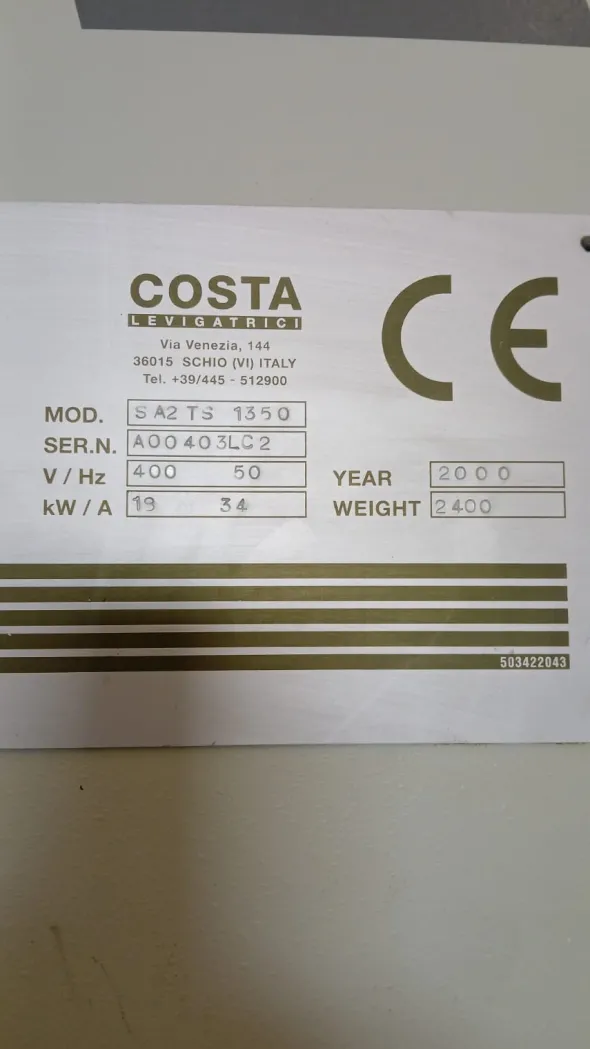 Levigatrice COSTA LEVIGATRICI modello S A2 TS1350