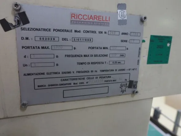 12#8478 Linea confezionamento 15 - PC RICCIARELLI