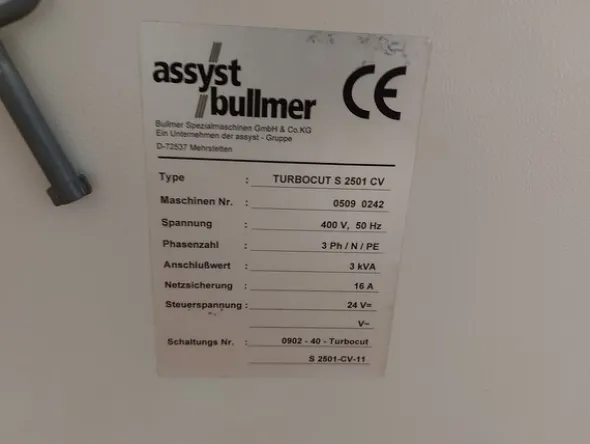 2#7499 Macchina da taglio Assyst Bullmer