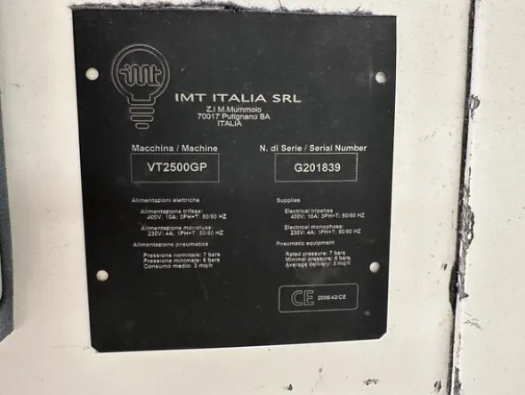 3#7821 Macchina da taglio automatica Galileo VT2500
