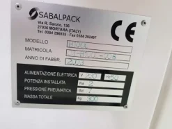 13#4053 Macchina di confezionamento Sabalpack