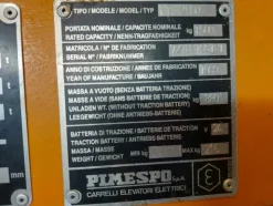 11#8374 Macchina per il sottovuoto Vacuum Pump e transpallet elettrico Pimespo