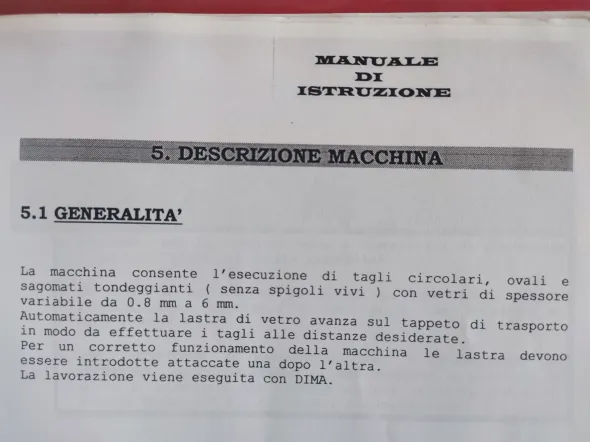 MACCHINA PER TAGLIO VETRI TONDI OVALI