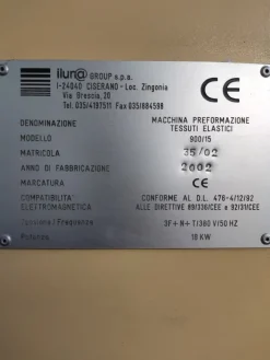 Macchina preformazione tessuti elastici