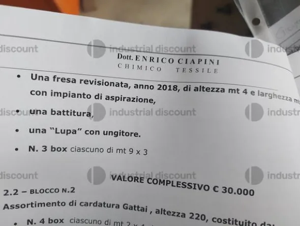 2#9351 Macchinari per la filatura tessile